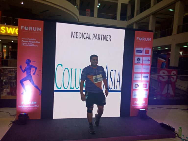 Columbia Asia Hospital Whitefield,  in association with Forum Value Mall, had organized a Purple Run Marathon