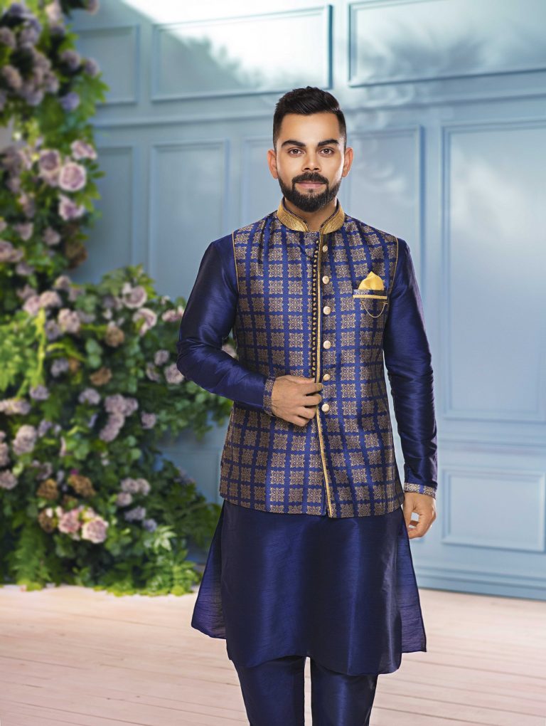 Virat Kohli: My personal favorite look is the Royal Blue Kurta Jacket for Diwali