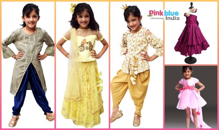 PinkBlueIndia Unveils the New Diwali 2018 Girls Diwali Festival Dresses