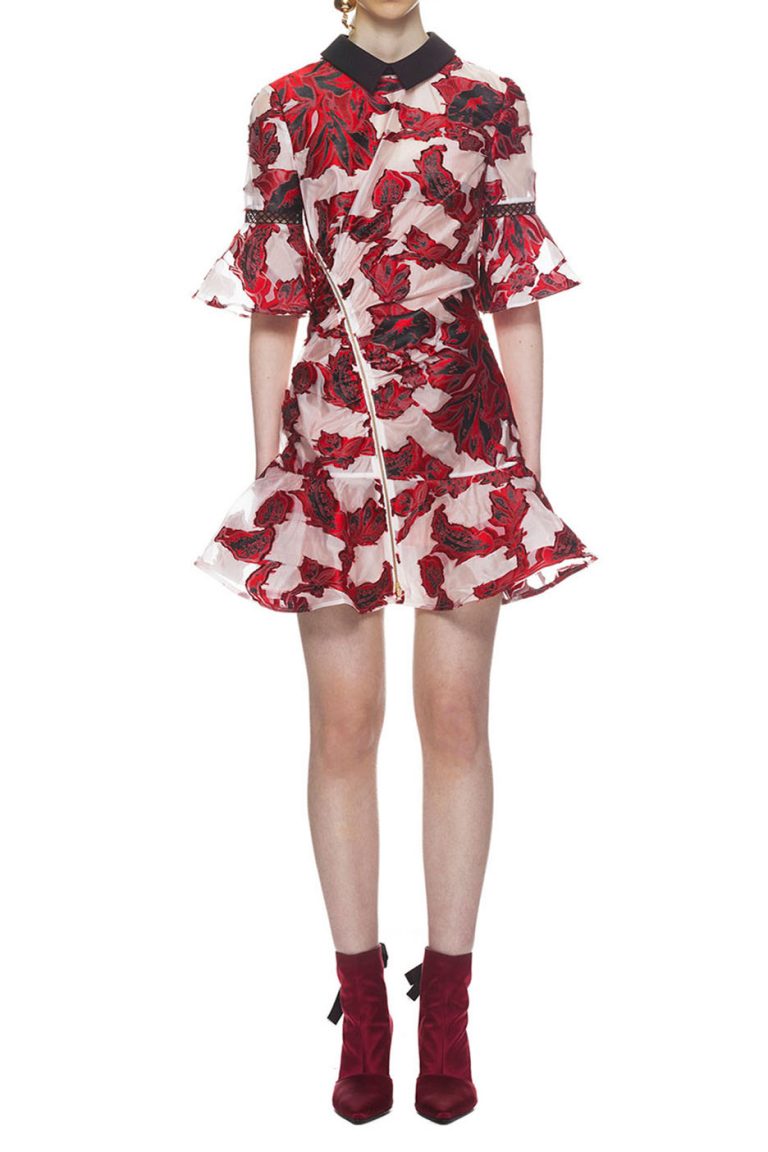 Self Portrait Floral Fil Coupe Dress