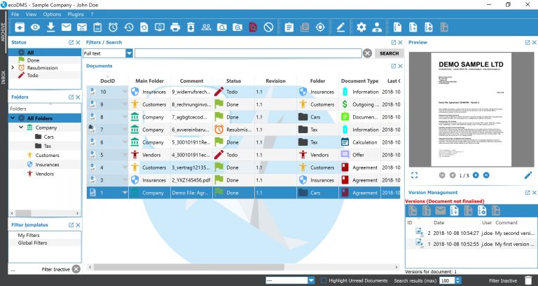 New ecoDMS Version 18.09 (apu) for Windows Released