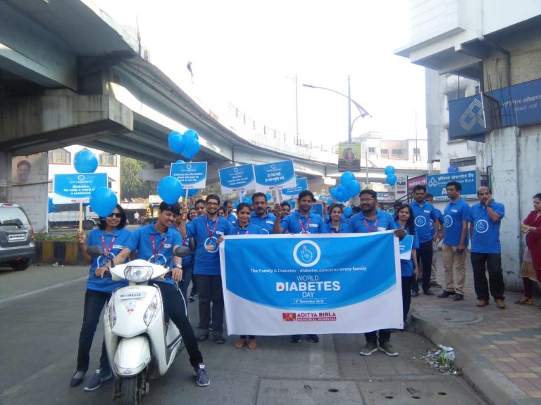 Aditya Birla Memorial Hospital organized an awareness rally, “Walkathon” on World Diabetes Day