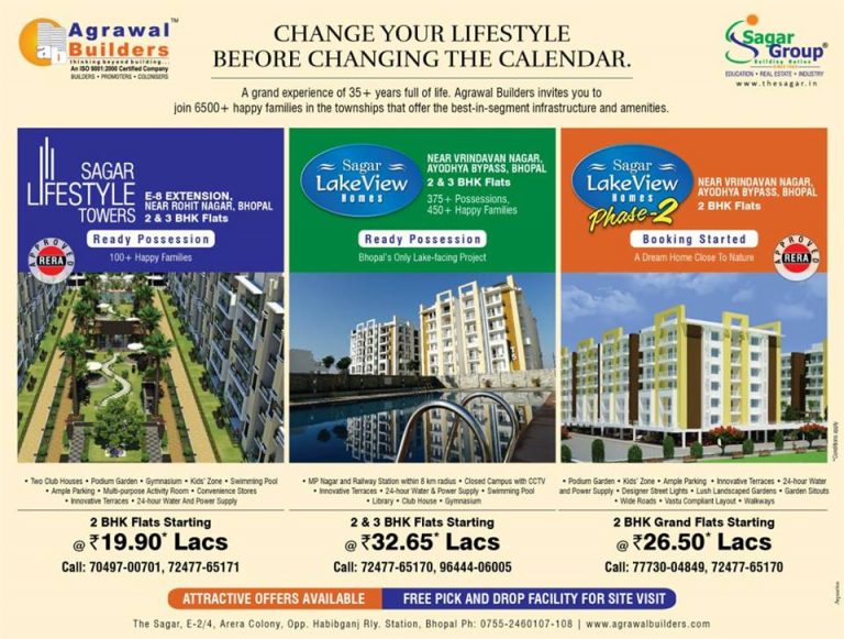 Book your “Dream House” at Sagar lake View Homes, Sagar LakeView Homes Phase2, Sagar Life Style Tower | Agrawal Builders