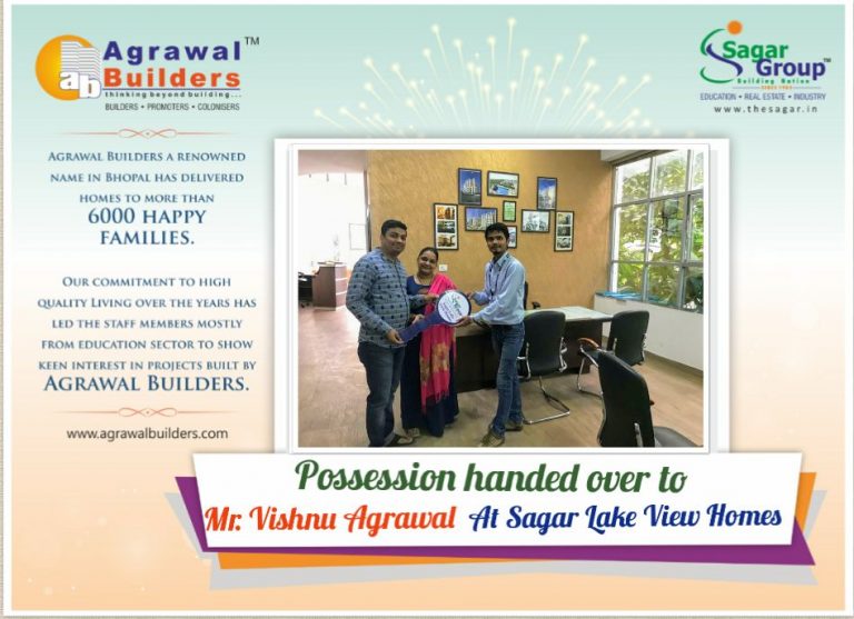 New customer Mr. Vishnu Agrawal at ” Sagar Lake View Homes” | Agrawal Builders Bhopal