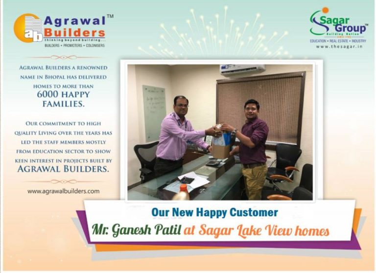 New customer Mr. Ganesh Patil at ” Sagar Lake View Homes” | Agrawal Builders