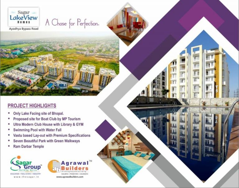 Bhopal’s first Lake view facing 2 & 3 BHK Luxurious homes