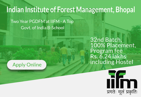 Indian Institute of Forest Management Offers fully residential two year PGDFM