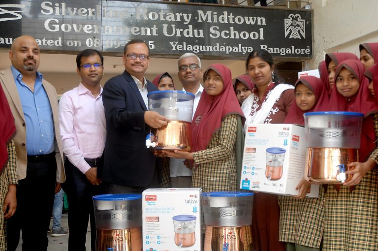 Prestige distributes Copper Water Purifiers to government schools