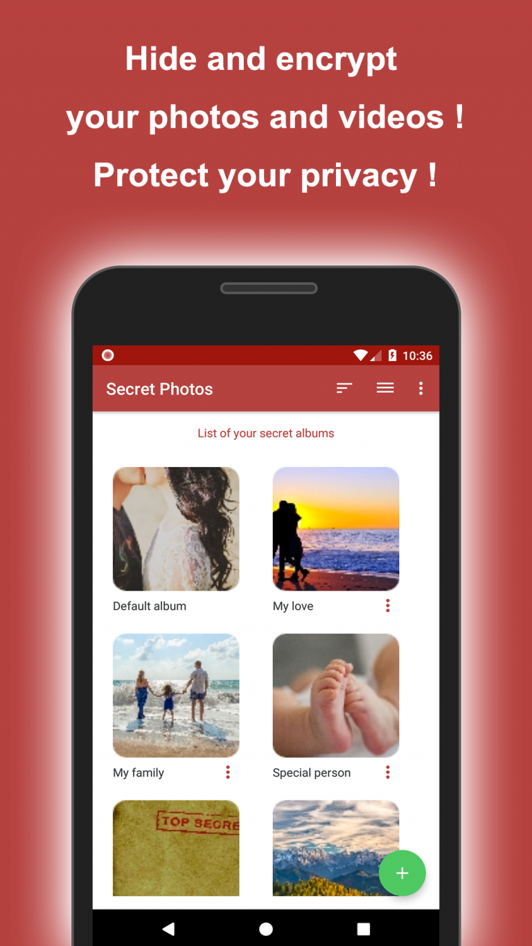 Secret Photos for Android: the FREE app to hide and encrypt your photos and videos on smartphone and tablet has been released. Protect your privacy.