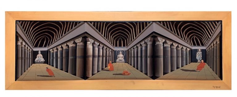 Pooja Aggarwal is presenting her first solo “The Third Dimensions” a series of 15 3-D paintings on canvas that mirrors the landmarks of the cityscape