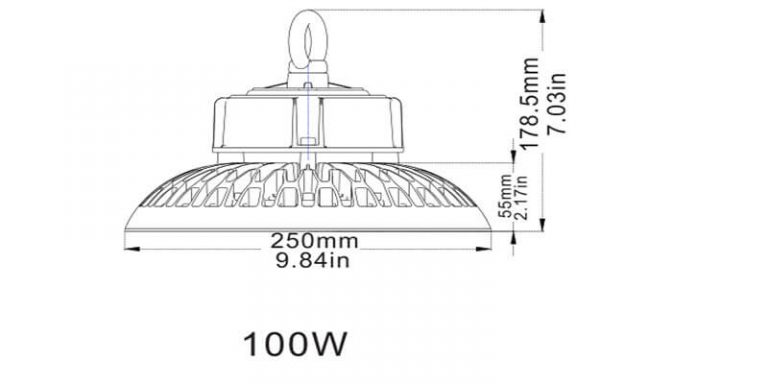 LED UFO Lights 100 Watt 13,000Lumens 130lm/W SMD LED