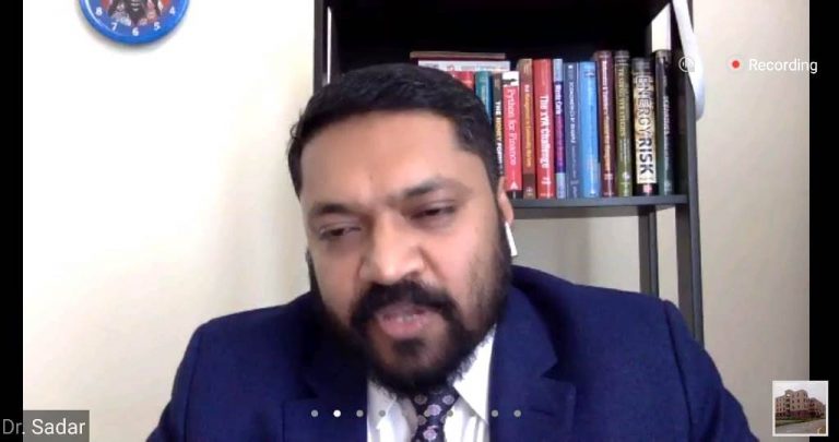 “India’s initiatives in last 6 years will help feed the hunger of Millennial” said Dr. Sadar A.R., Head, Trading & Risk Management, Al Guhar Group, UAE at IIF Webinar