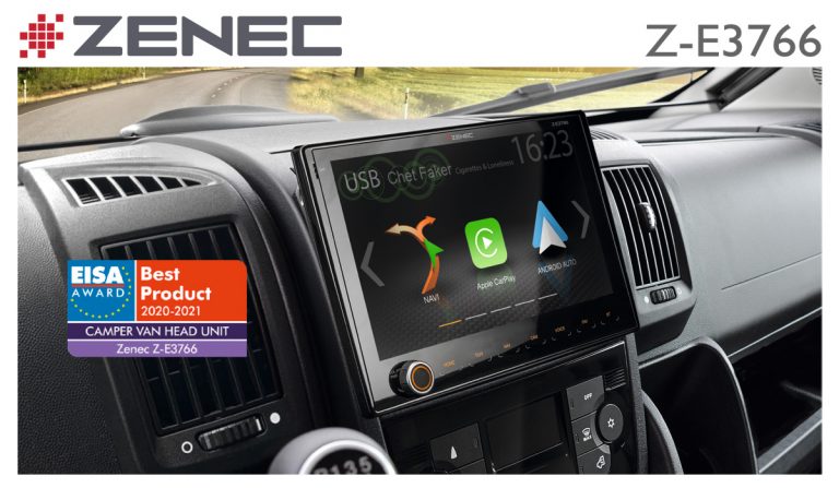 EISA Award 2020/21 for Zenec’s Z-E3766 Motorhome Sat Nav