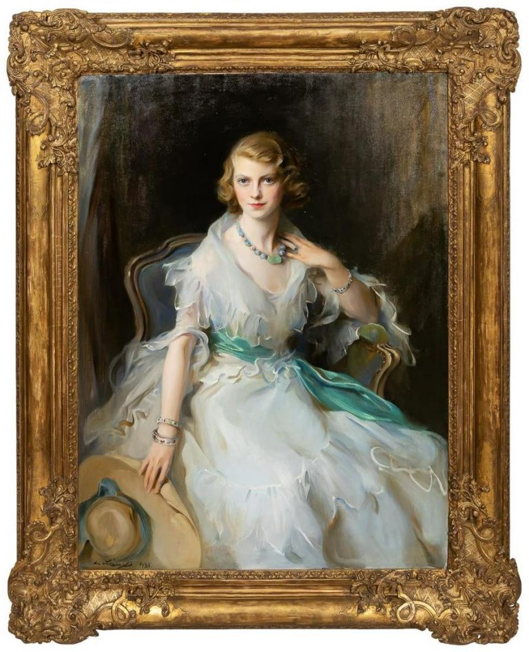 Oil Portrait Painting of Oonagh Guinness by Philip de László Soars to $324,500 at Ahlers & Ogletree Auction in Atlanta