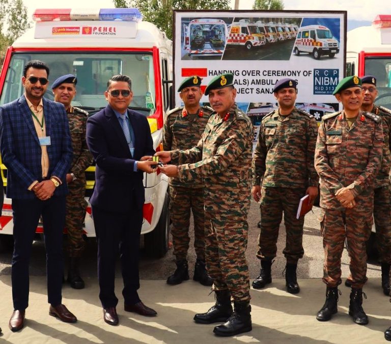 PNB Housing Finance and Rotary Club of Pune NIBM Extend ‘Sanjeevani’ for Bravehearts of the Indian Army with Advanced Life Support Ambulances