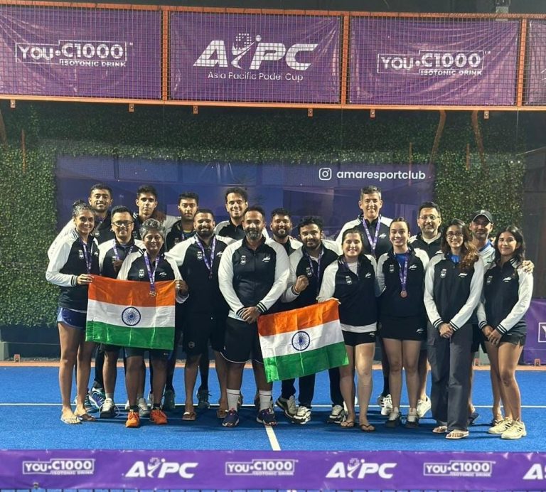 The Bronze medal winning Indian Padel Team