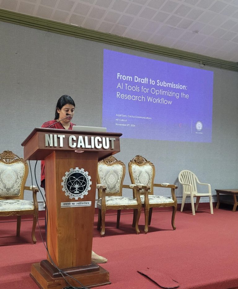 Editage and NIT Calicut conducted a joint workshop on AI Tools for Optimizing the Research Workflow